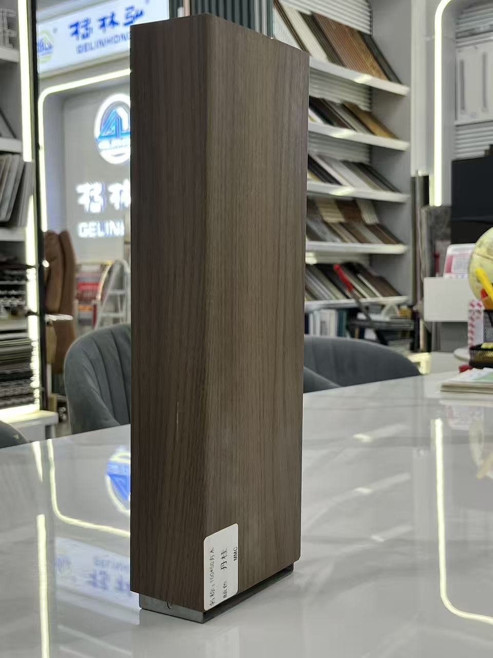 定制生态木方木100-50塑木方通玄关隔断装饰材料PVC木塑方管立柱