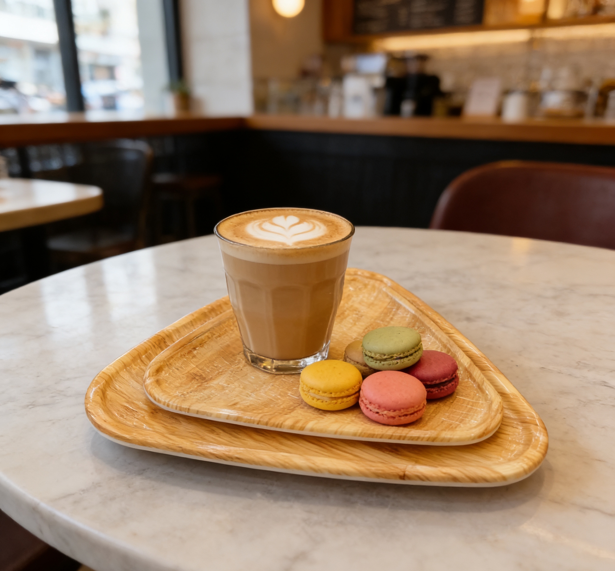 Melamine imitation bamboo fruit plate, heat-resistant and easy to clean, multi-purpose plate for guests, shock-resistant, melamine tray, home living room snack and fruit plate, wholesale imitation bamboo texture tableware Item Picture