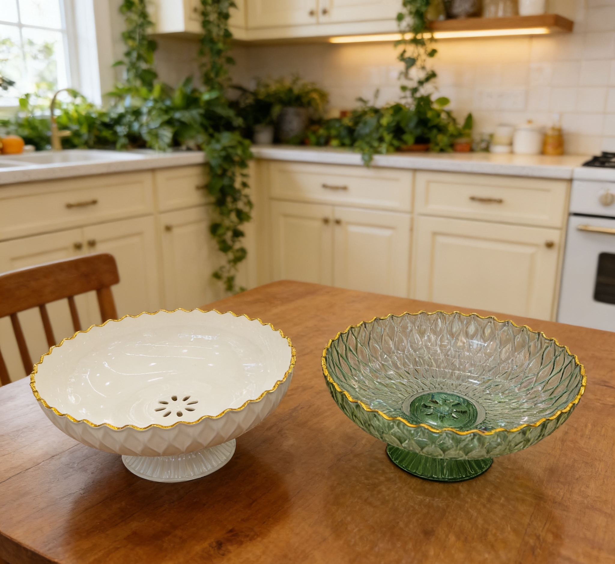 French-style light luxury plastic fruit plate dessert shop, high appearance level fruit plates, living room coffee table ornaments wholesale Application Scenario