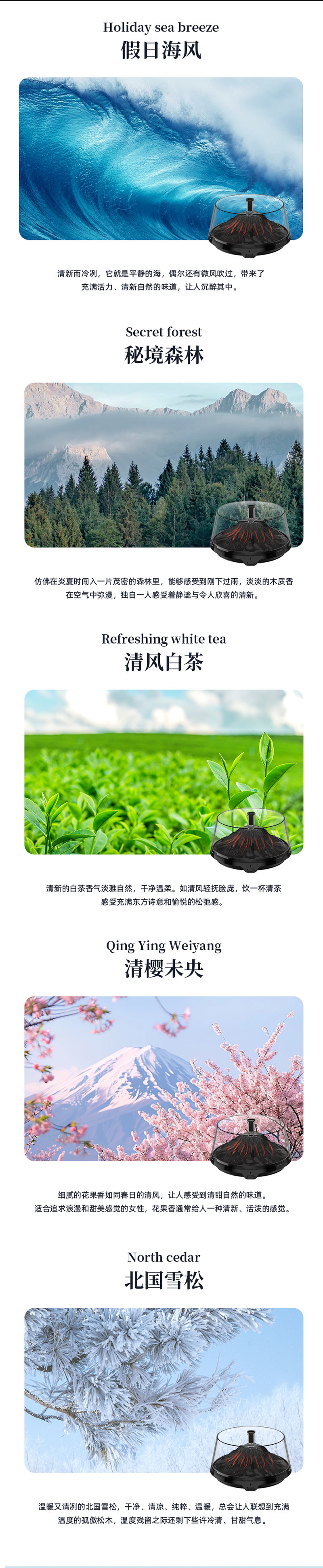 A new volcanic-shaped viewing aromatherapy smart spray machine, a best-selling car perfume accessory, and an in-car decoration pic 8