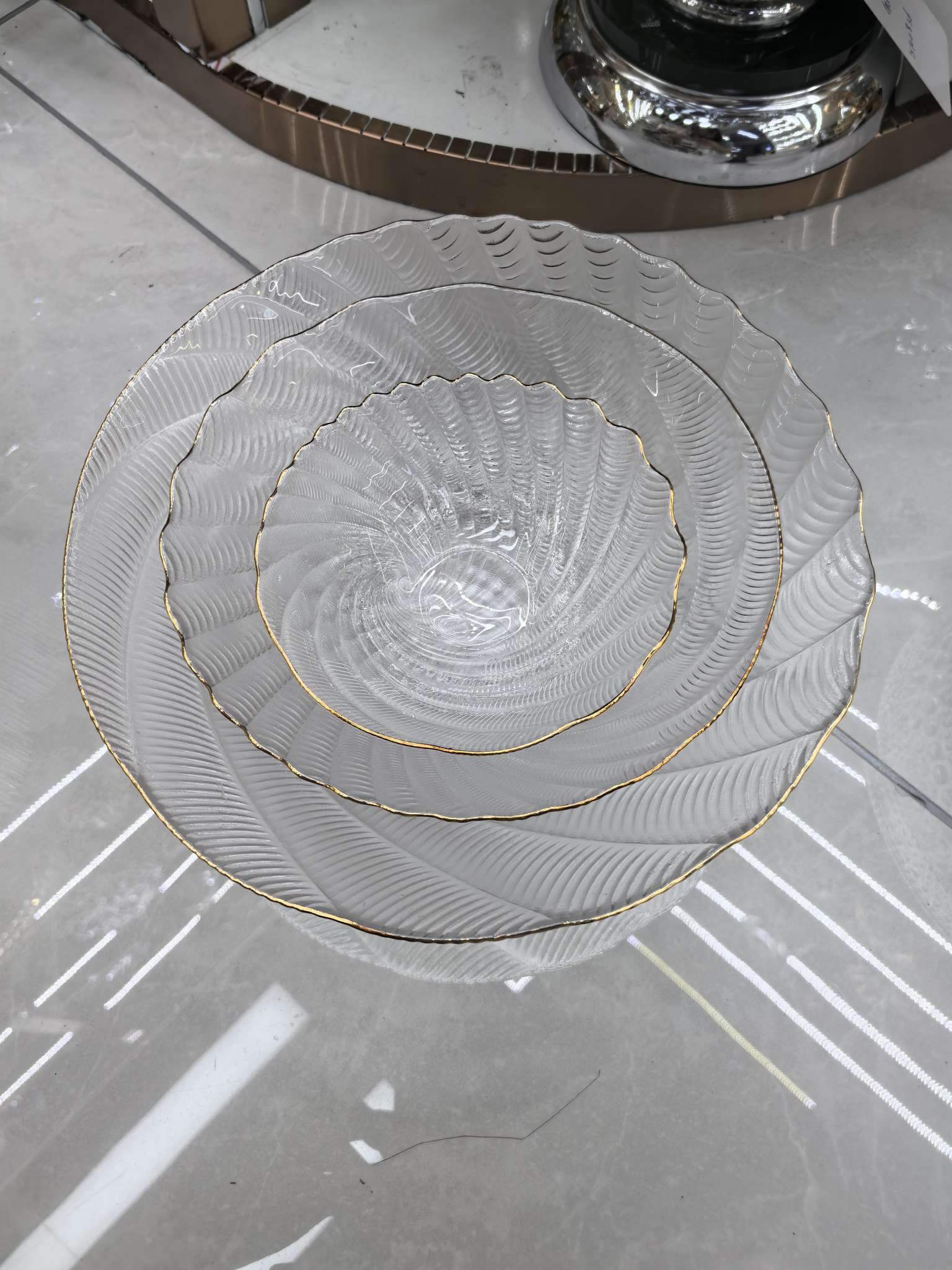 家居实用三件套金边盘