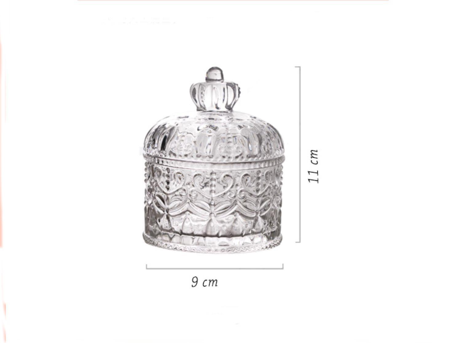 Crown storage jar, classic gift cake accessory jar, carved, retro court exquisite Specification image