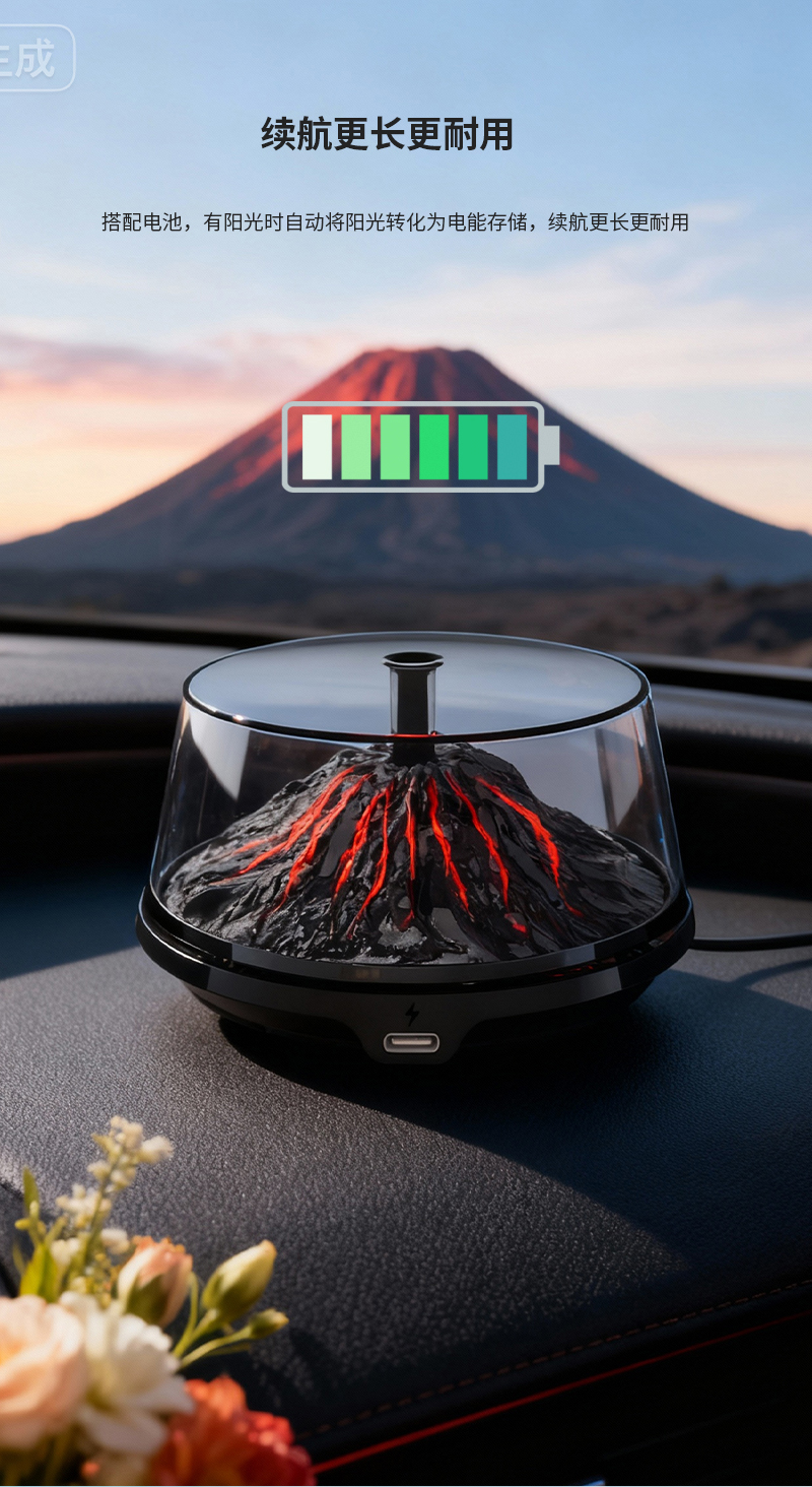 A new volcanic-shaped viewing aromatherapy smart spray machine, a best-selling car perfume accessory, and an in-car decoration pic 4