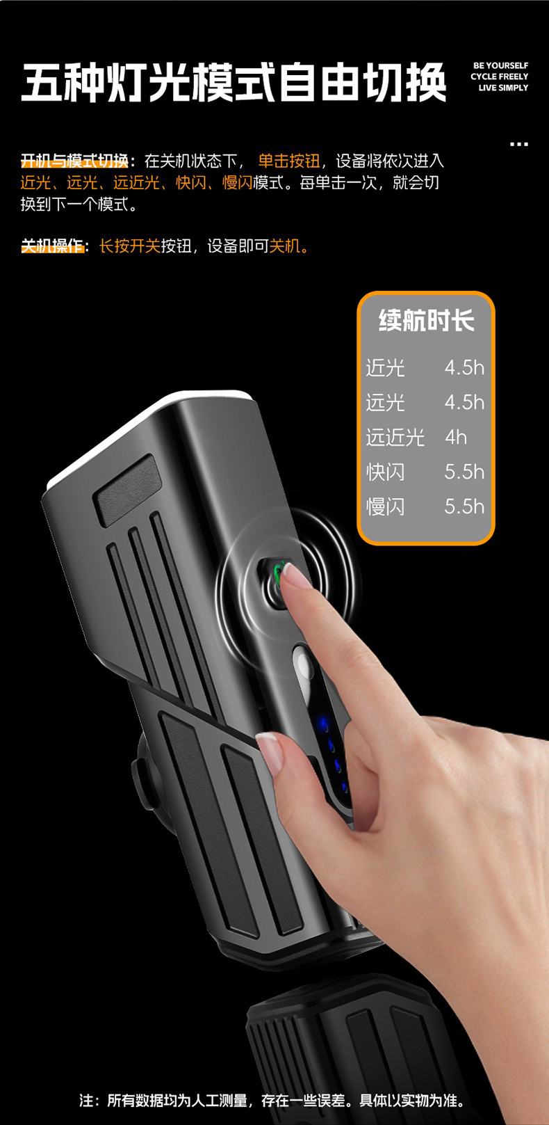 8832智能光感车前灯USB充电自行车前灯单车前灯夜骑灯手电筒安全警示骑行装备详情4