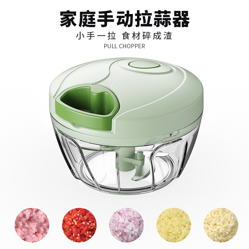 Manual garlic dispenser, scallion, ginger and garlic seasoning, dumpling filling, meat grinder, pumpkin puree, potato puree, baby food machine, food processor wholesale details Picture