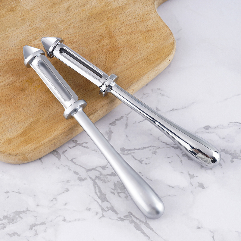 Zinc alloy water drop handle peeler, household potato peeler, three-in-one kitchen peeler for shred and sprouting Specification image