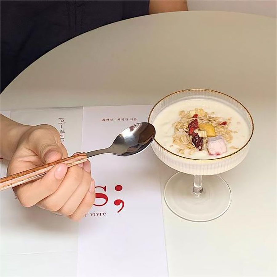 Dessert cup, golden edge cake gift, dessert decoration, festival glass gift cup Item Picture