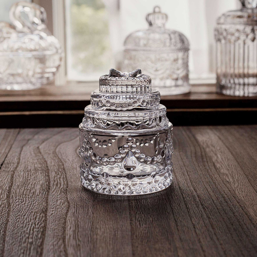 Glass cake, sugar jar, cake jar, gift decoration and accessories details Picture