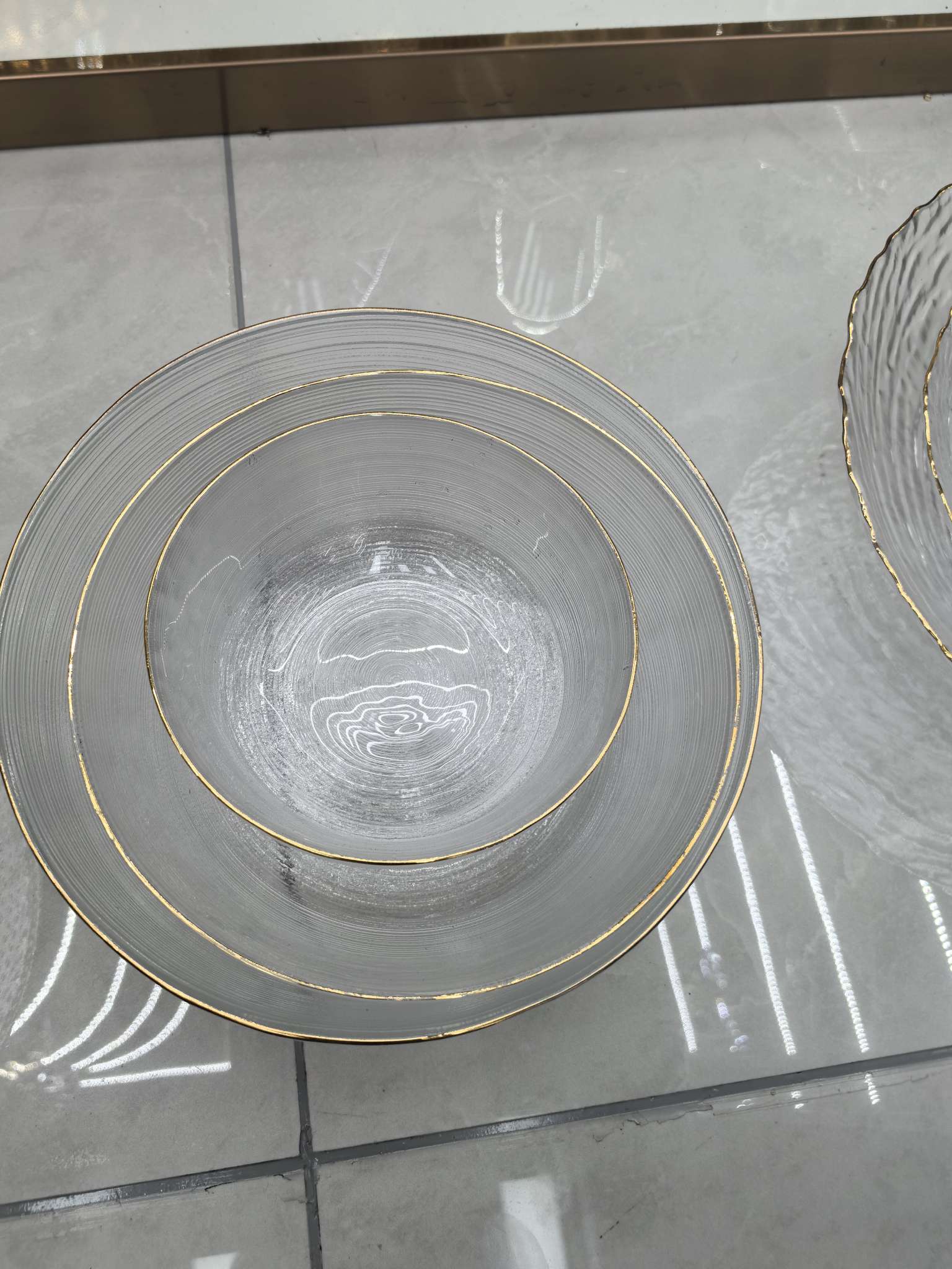 家居实用三件套金边盘细节图