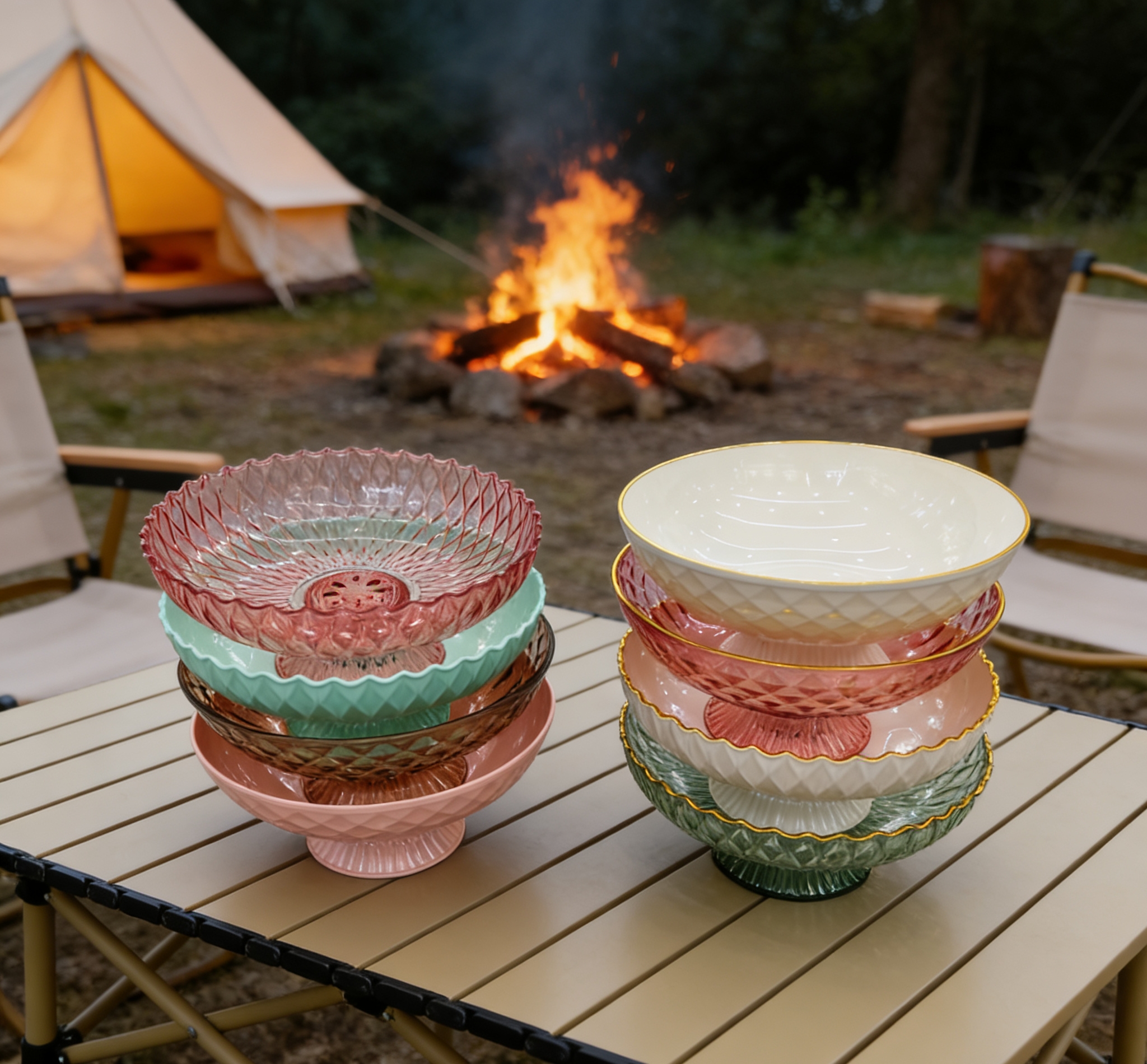 French-style light luxury plastic fruit plate dessert shop, high appearance level fruit plates, living room coffee table ornaments wholesale Specification image