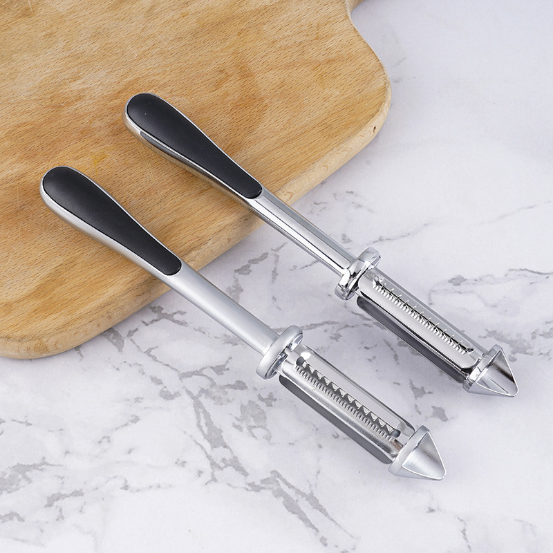Zinc alloy water drop handle peeler, household potato peeler, three-in-one kitchen peeler for shred and sprouting details Picture