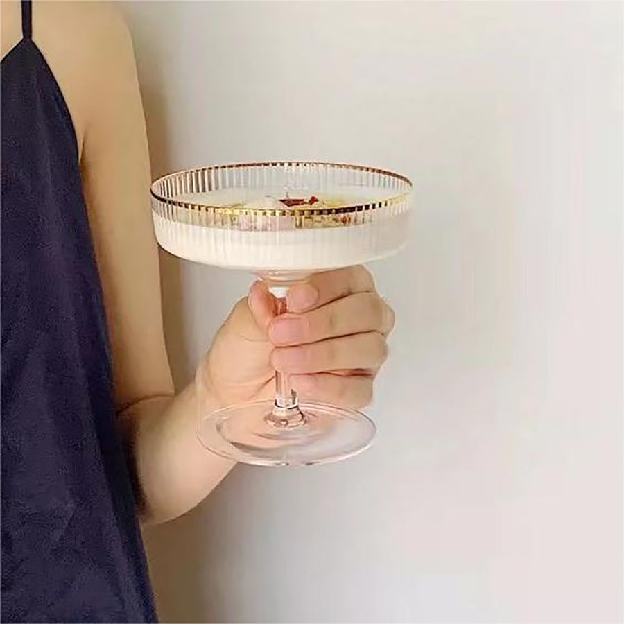 Dessert cup, golden edge cake gift, dessert decoration, festival glass gift cup Specification image