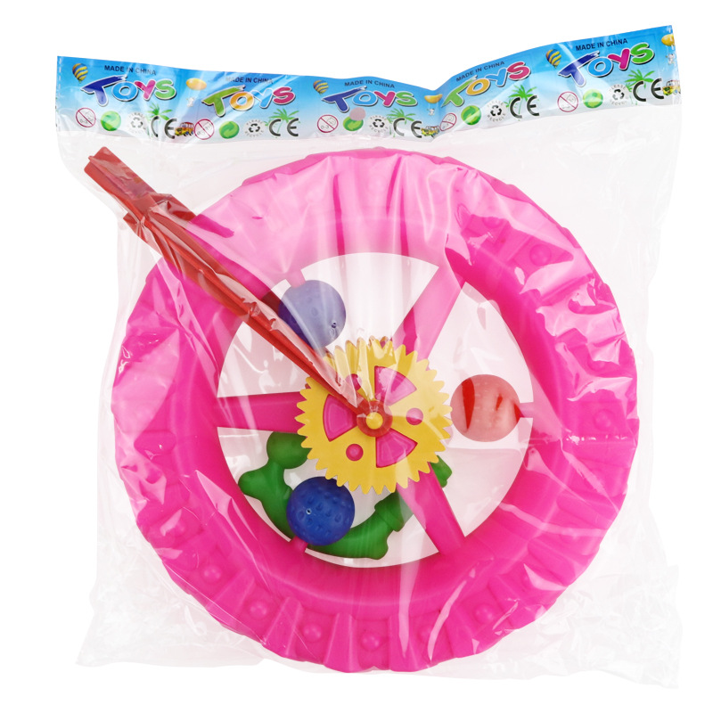 学步圆圈单长杆推着走轱辘手推车轮滚轮宝宝幼儿园推推乐玩具母婴用品宝宝详情4