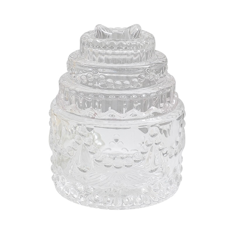 Glass cake, sugar jar, cake jar, gift decoration and accessories