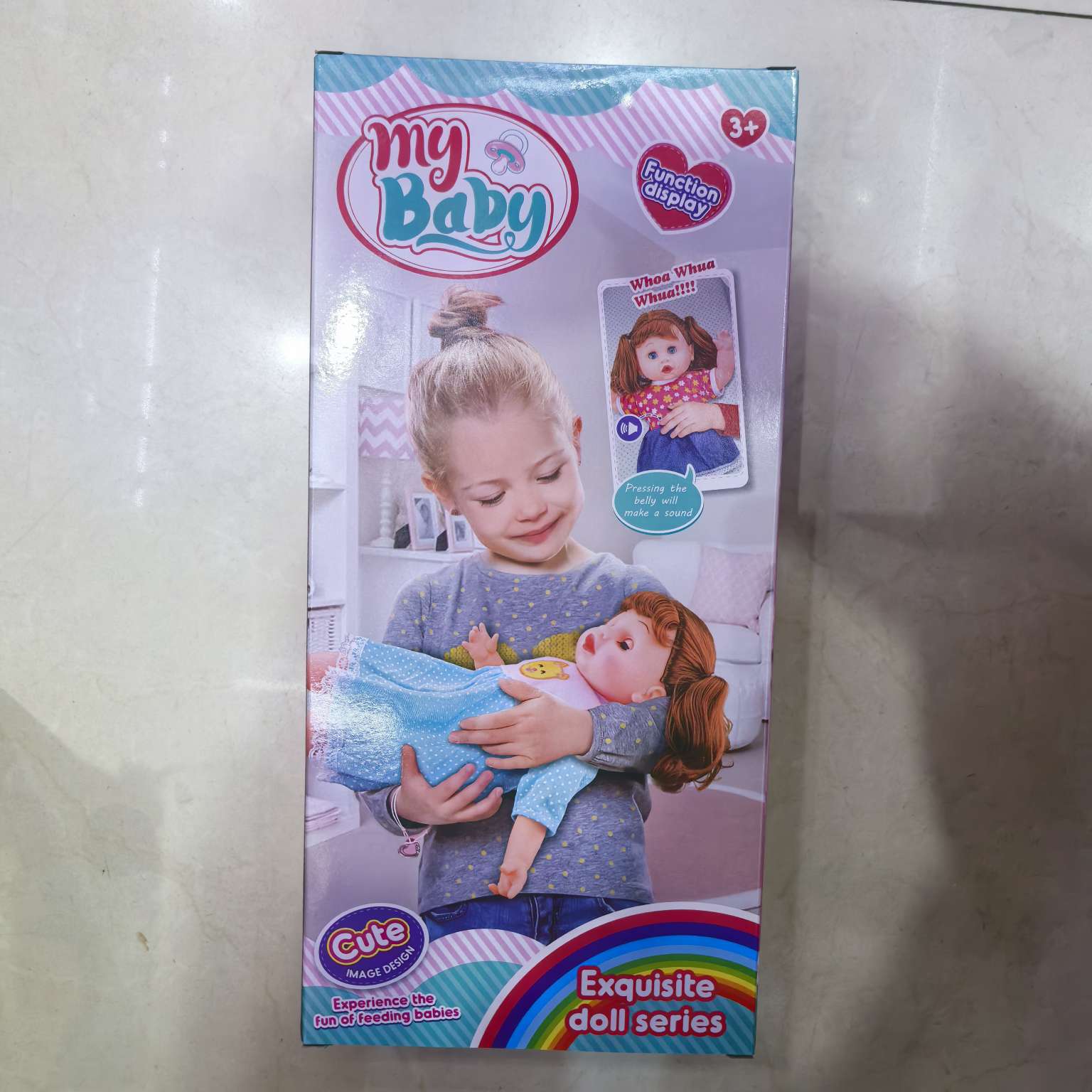 MZZ8808-M2 12寸棉身棉花塘胶娃娃带哭声奶嘴配奶瓶男女混装产品图