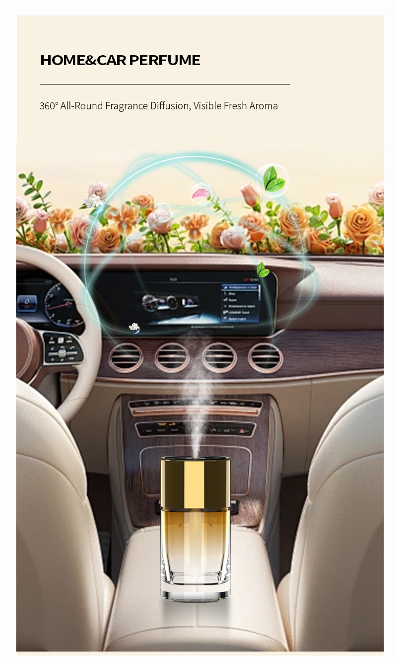 The car automatic fragrance sprayer can remove odors. It is a high-end in-car aromatherapy and fragrance. It can be used as a long-lasting spray for car perfumes Item Picture