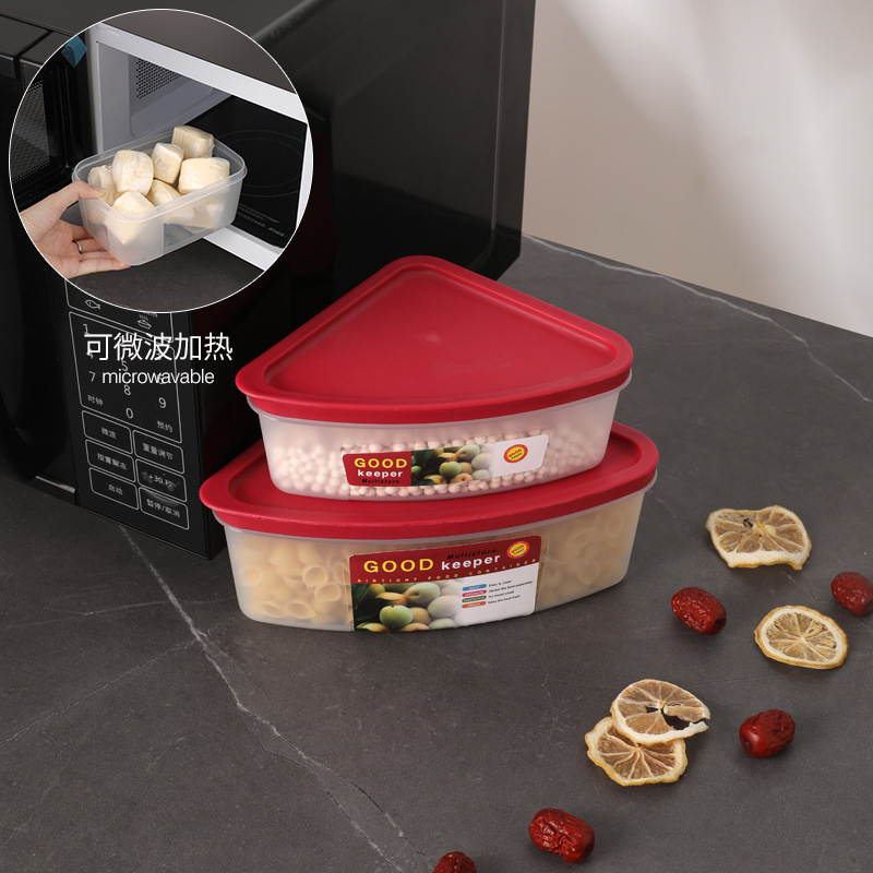 Household kitchen food storage box sets, stackable sealed storage boxes, food-grade storage boxes wholesale, red and white contrasting color food storage box combinations, kitchen grains and dry goods sealed storage tanks wholesale in multiple specifications details Picture