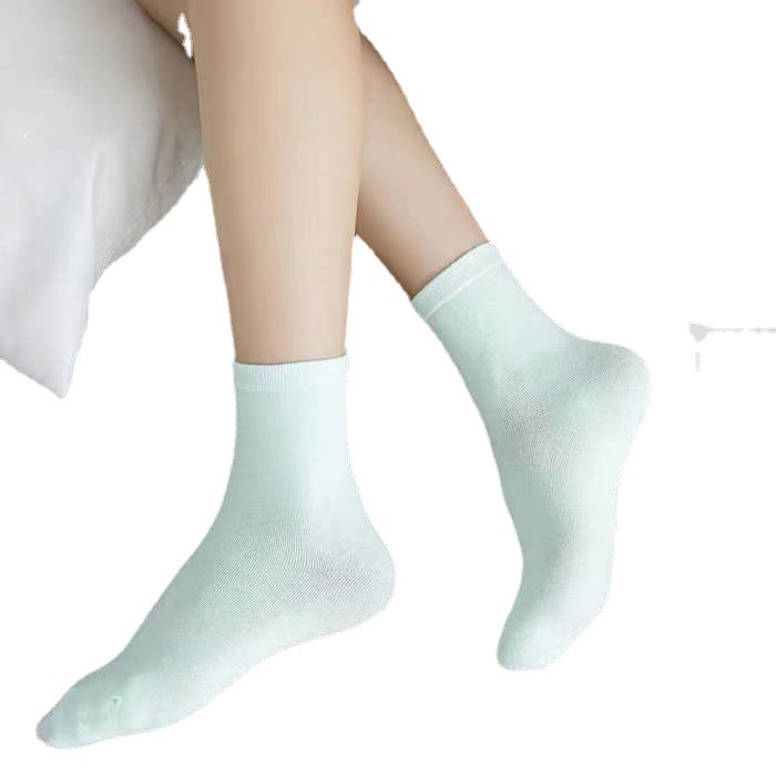 Women's cotton socks, mid-calf socks, autumn and winter styles, women's winter cotton socks, Korean candy-colored women's socks, Korean anti-odor women's socks Item Picture