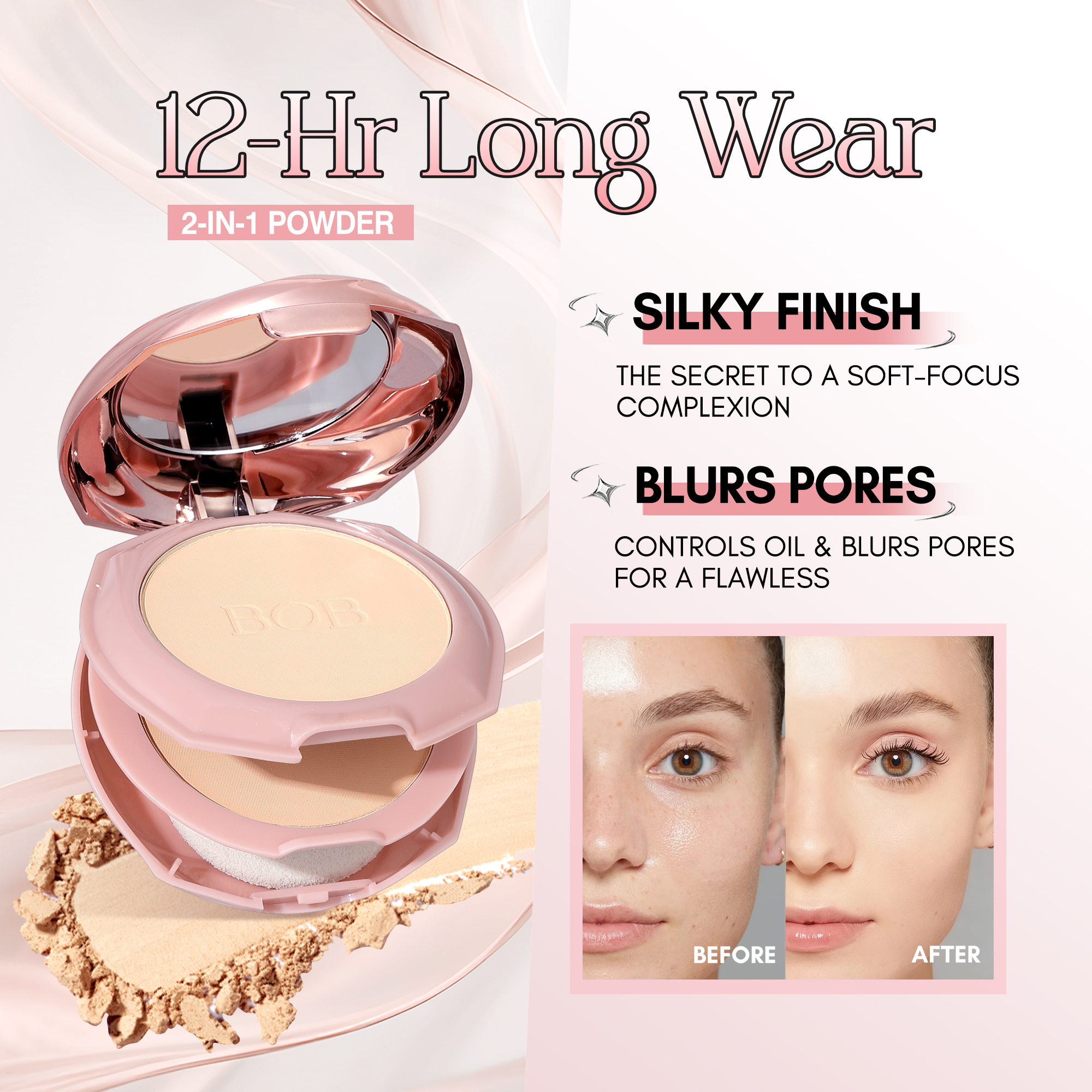 BOB Matte Lock粉饼细节图