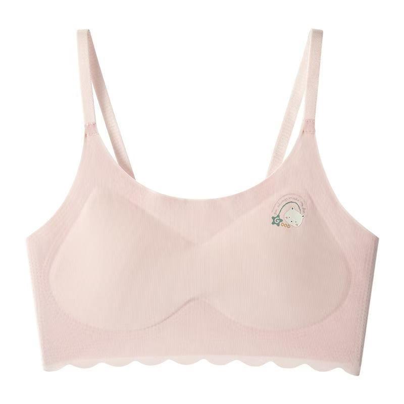 For export to Europe, America and Africa, we have in stock of girls' vests, ice silk traceless student anti-protrusion breathable and non-tactile bras, and sports underwear for the growth period Item Picture