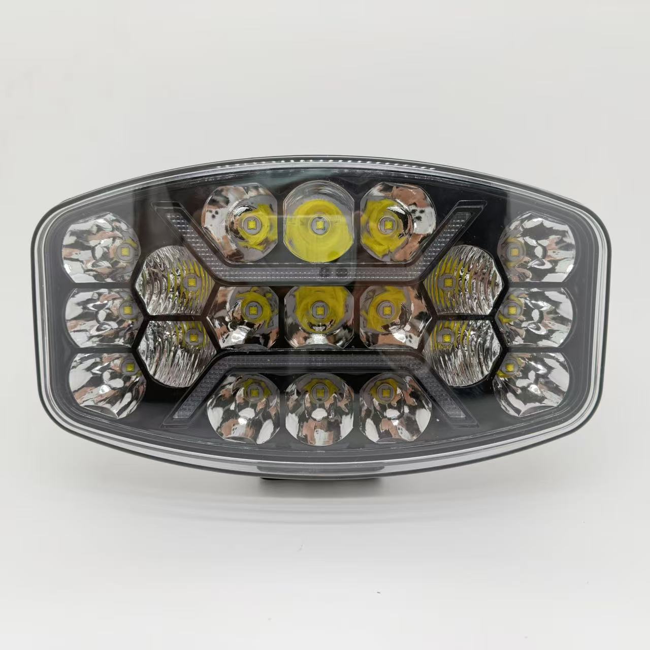9-inch Ouka spotlights, truck and cargo roof lights, high-power dual-color high and low beam searchlights, off-road vehicle front bumper lights details Picture