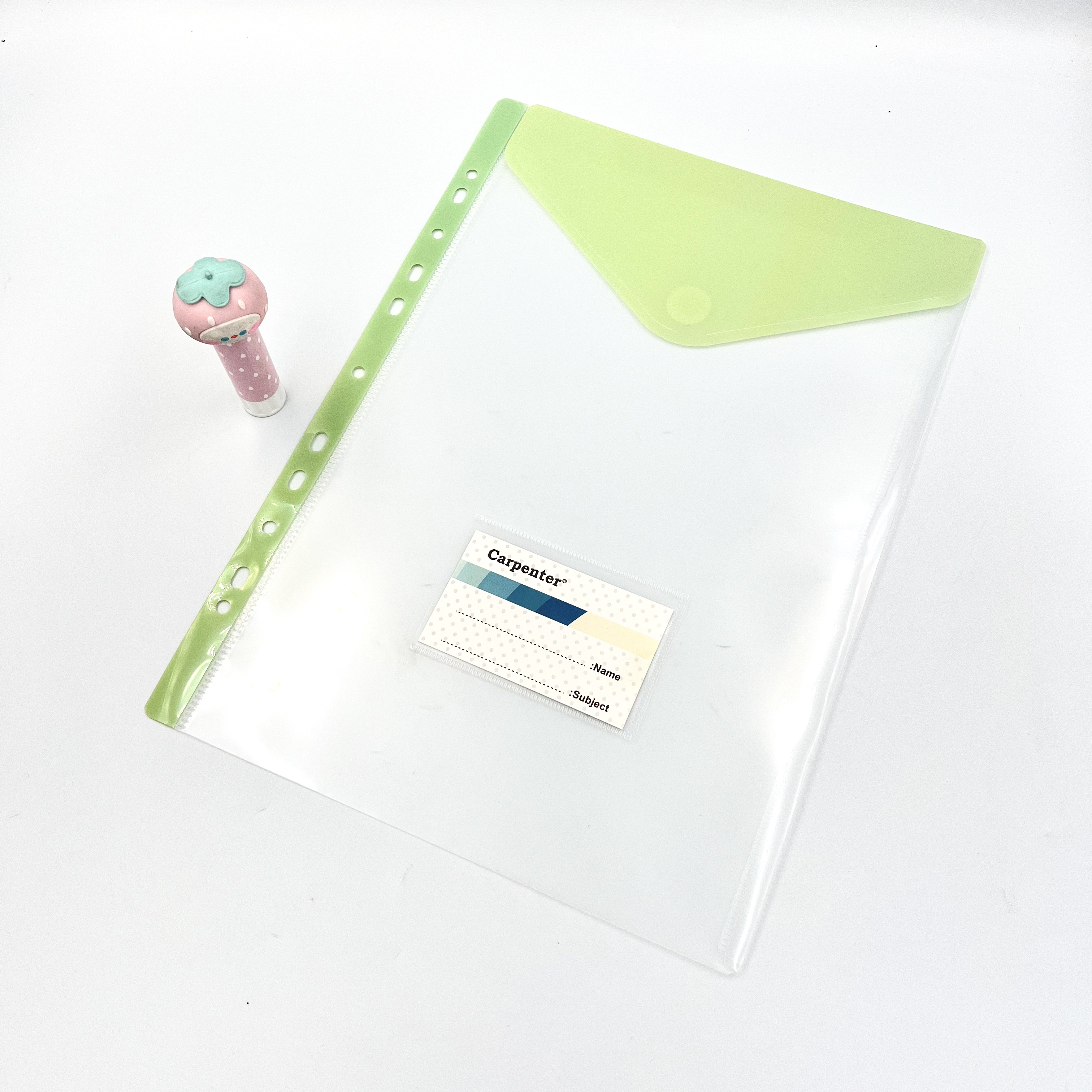 Vertical eleven-hole Velcro file bag, information bag and student storage bag Specification image
