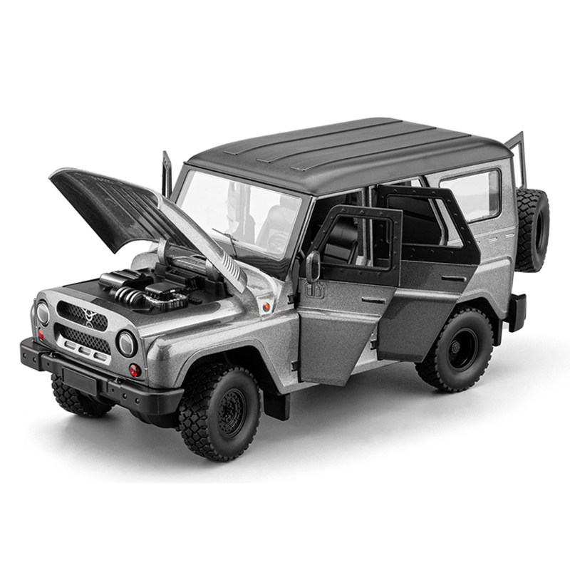 1:18 Watts Hunter alloy car model, Rebound sound and light toy, off-road car, Jeep simulation ornament, gift Item Picture