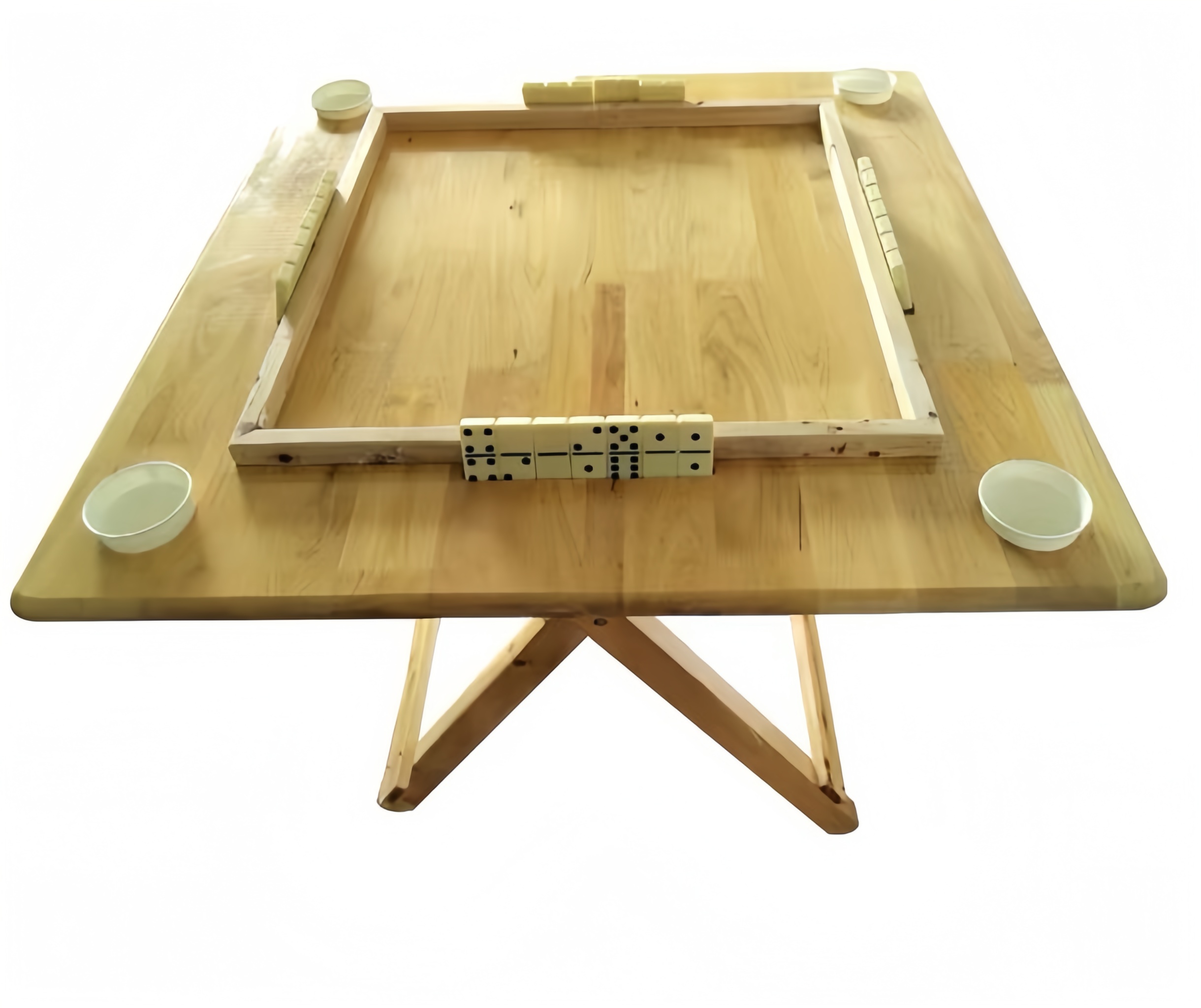 The Domino table is made of wood and plastic, suitable for both indoor and outdoor use, and is a high-quality export product Specification image