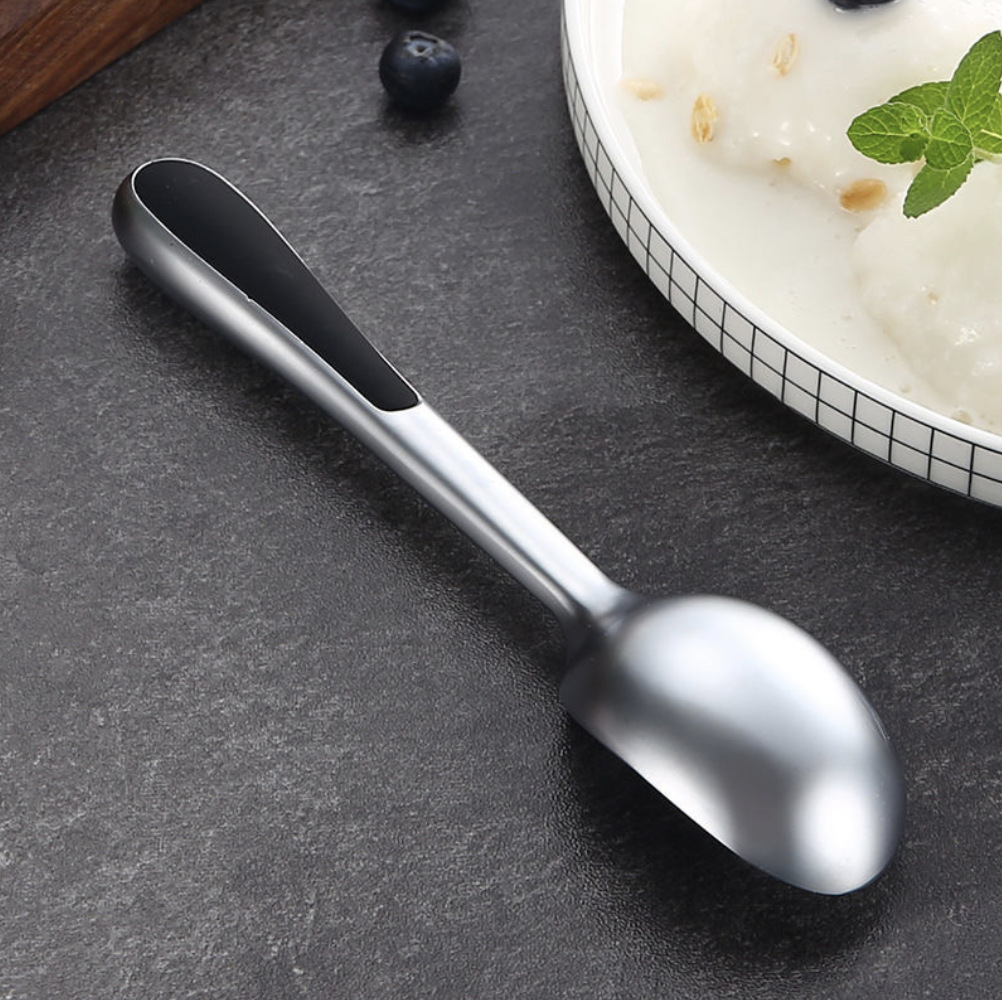 Zinc alloy water drop handle ice cream spoon, multi-purpose scoop ball, ice cream spoon, milk powder spoon, tea and fruit spoon details Picture