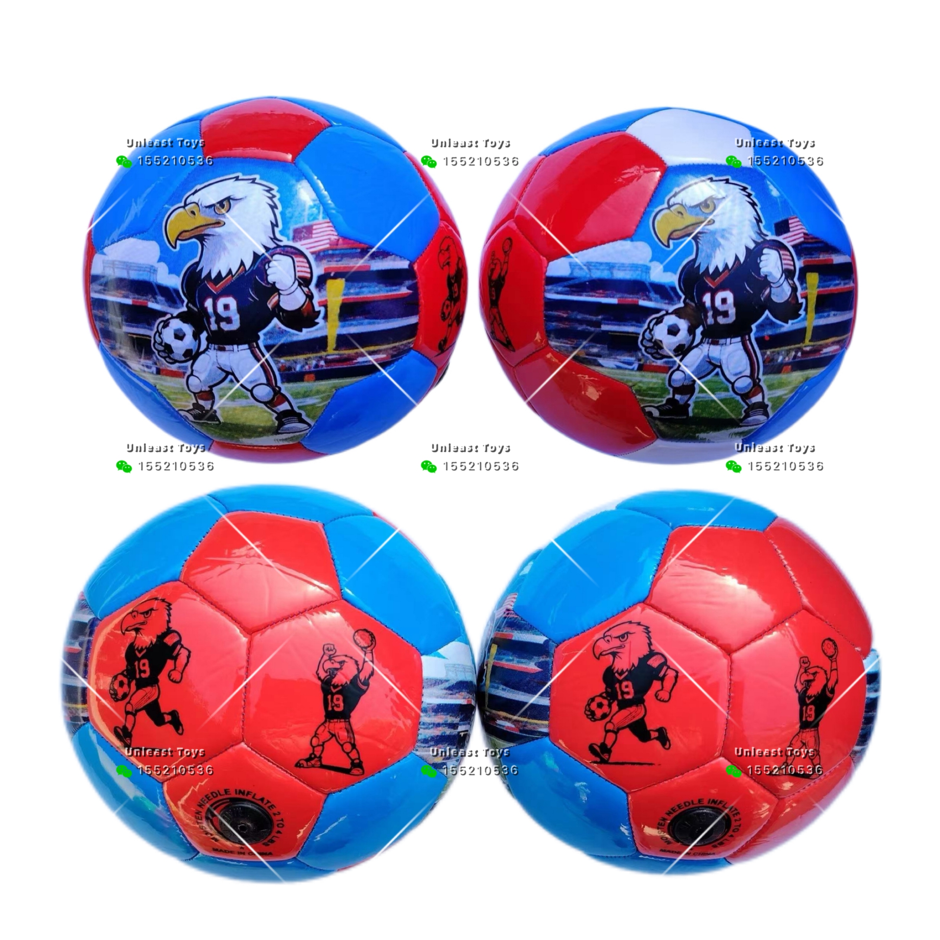  2#发泡足球吉祥物美国+挂胆