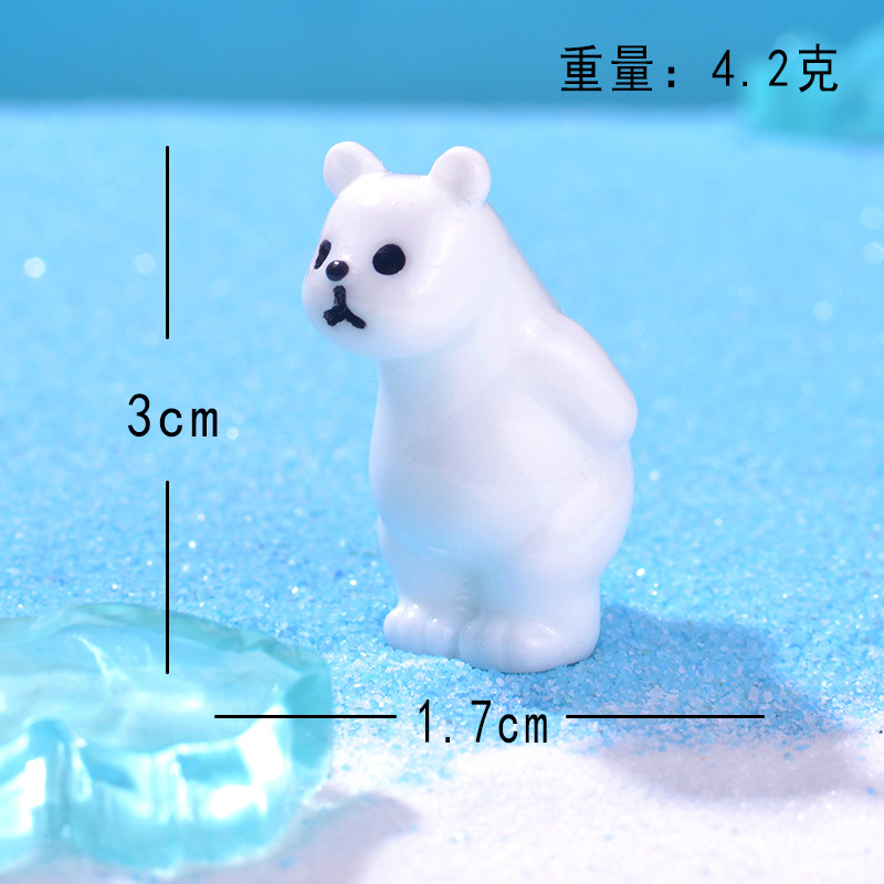 Cross-border probe polar bear moss micro-landscape snow scene ornaments, Christmas landscape decoration accessories