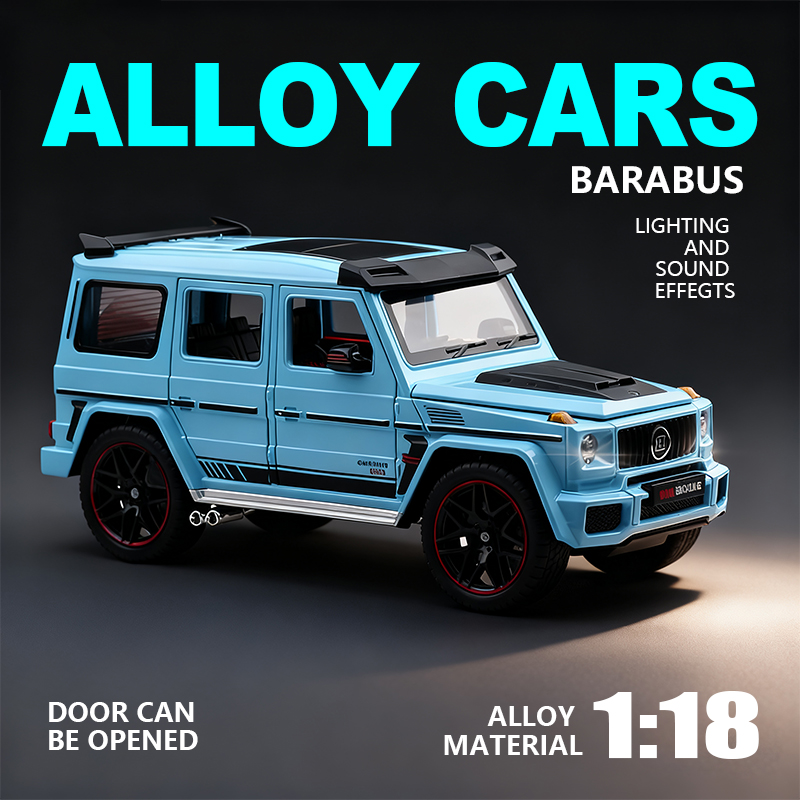 1:18 Mercedes-Benz Brabus spray simulation alloy car model, car model metal toy car ornament Specification image