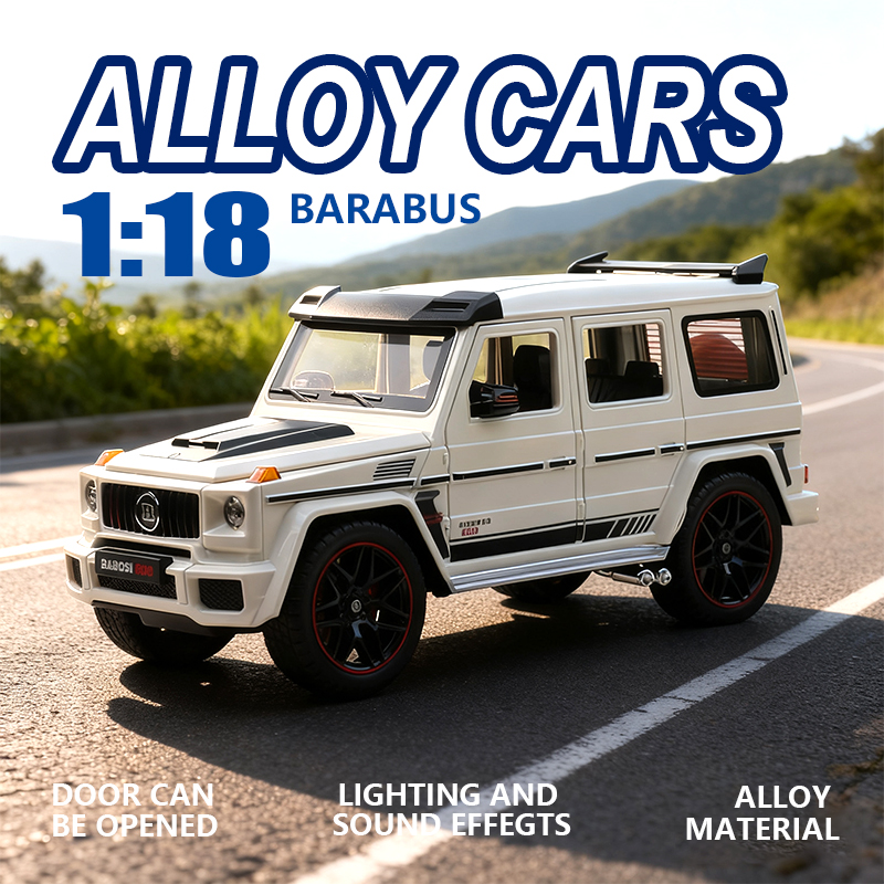 1:18 Mercedes-Benz Brabus spray simulation alloy car model, car model metal toy car ornament