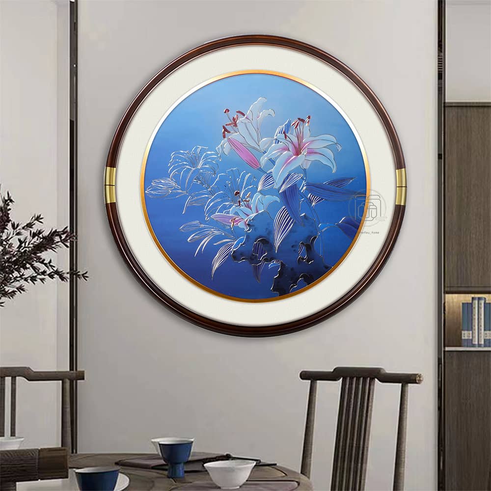 装饰画/木画边/穆斯林装饰画/壁画/装饰画挂画白底实物图