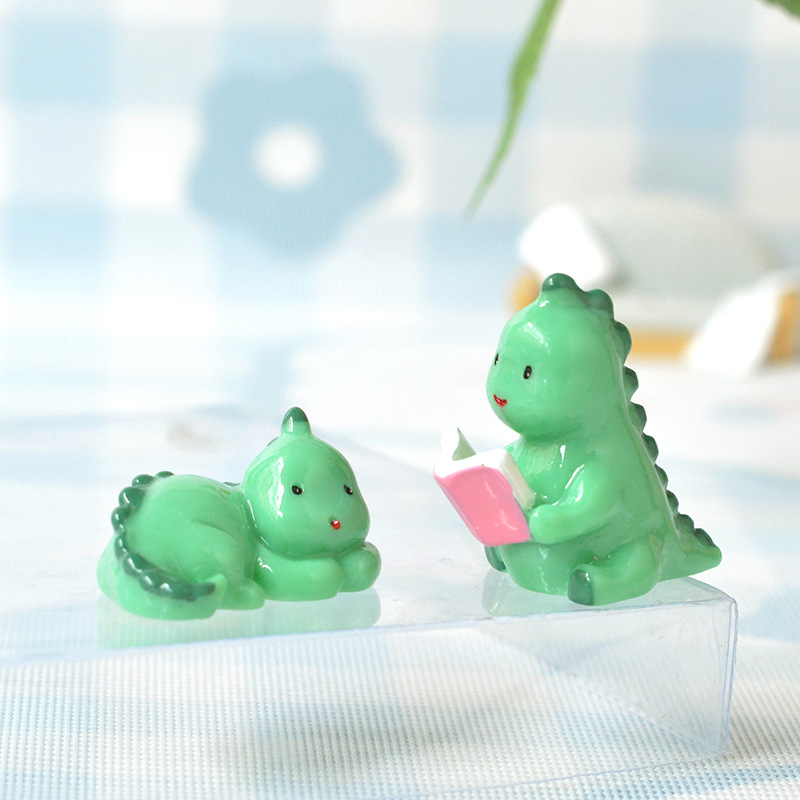 Micro-landscape simulation reading, little dinosaur ornaments, resin handicrafts, garden landscaping accessories, mini decorative ornaments wholesale details Picture