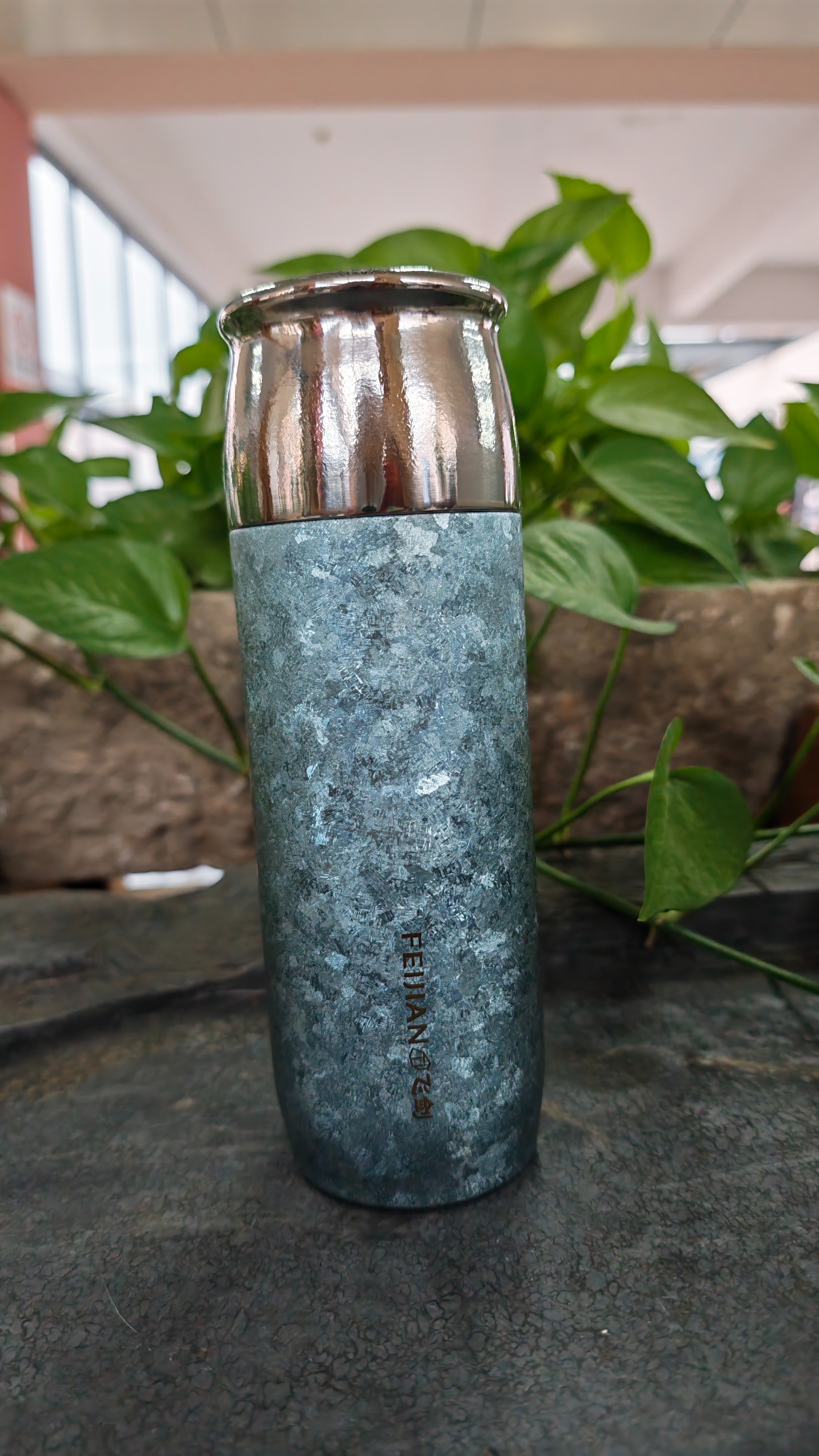 飞剑纯钛保温双层钛水杯钛焖泡茶杯