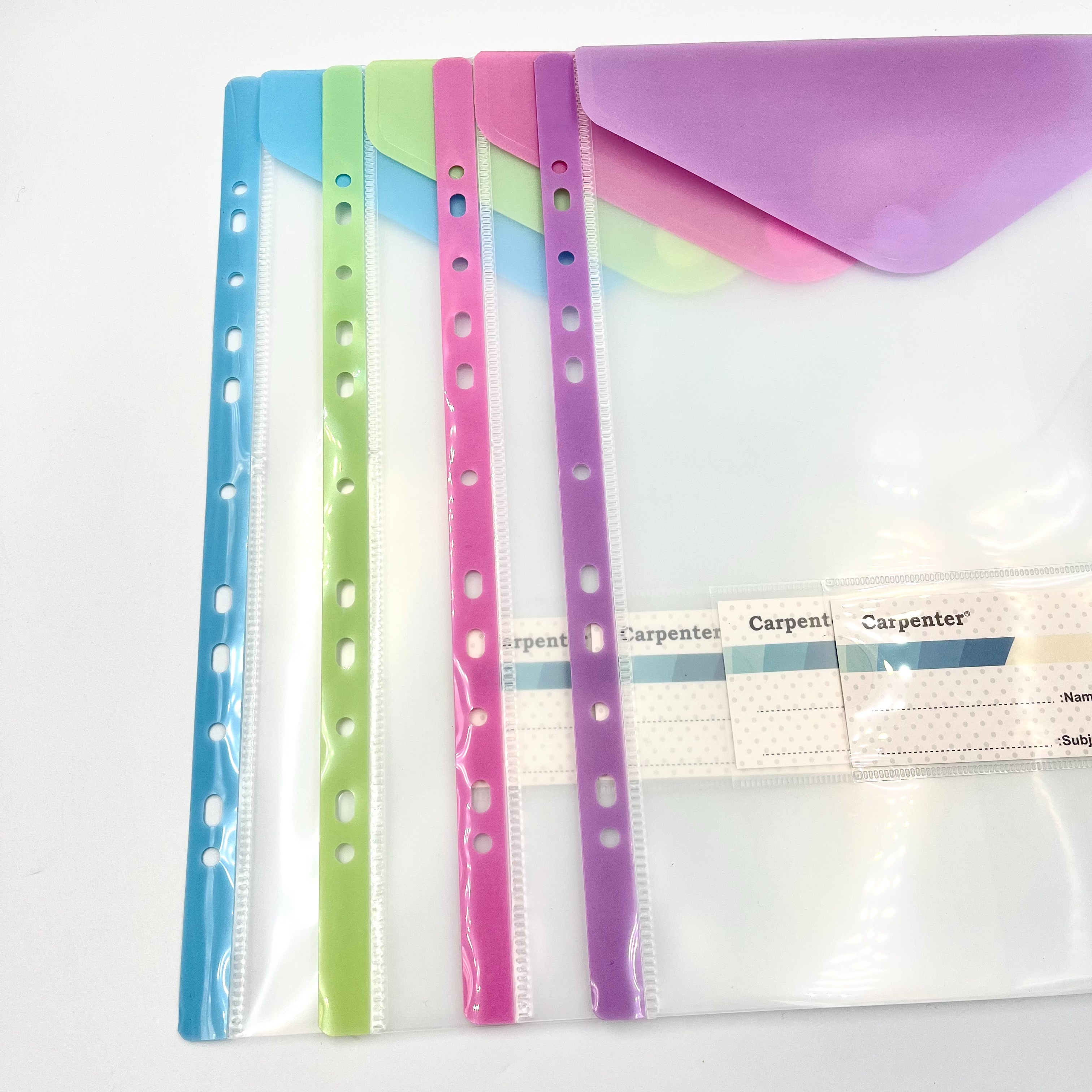 Vertical eleven-hole Velcro file bag, information bag and student storage bag pic 9