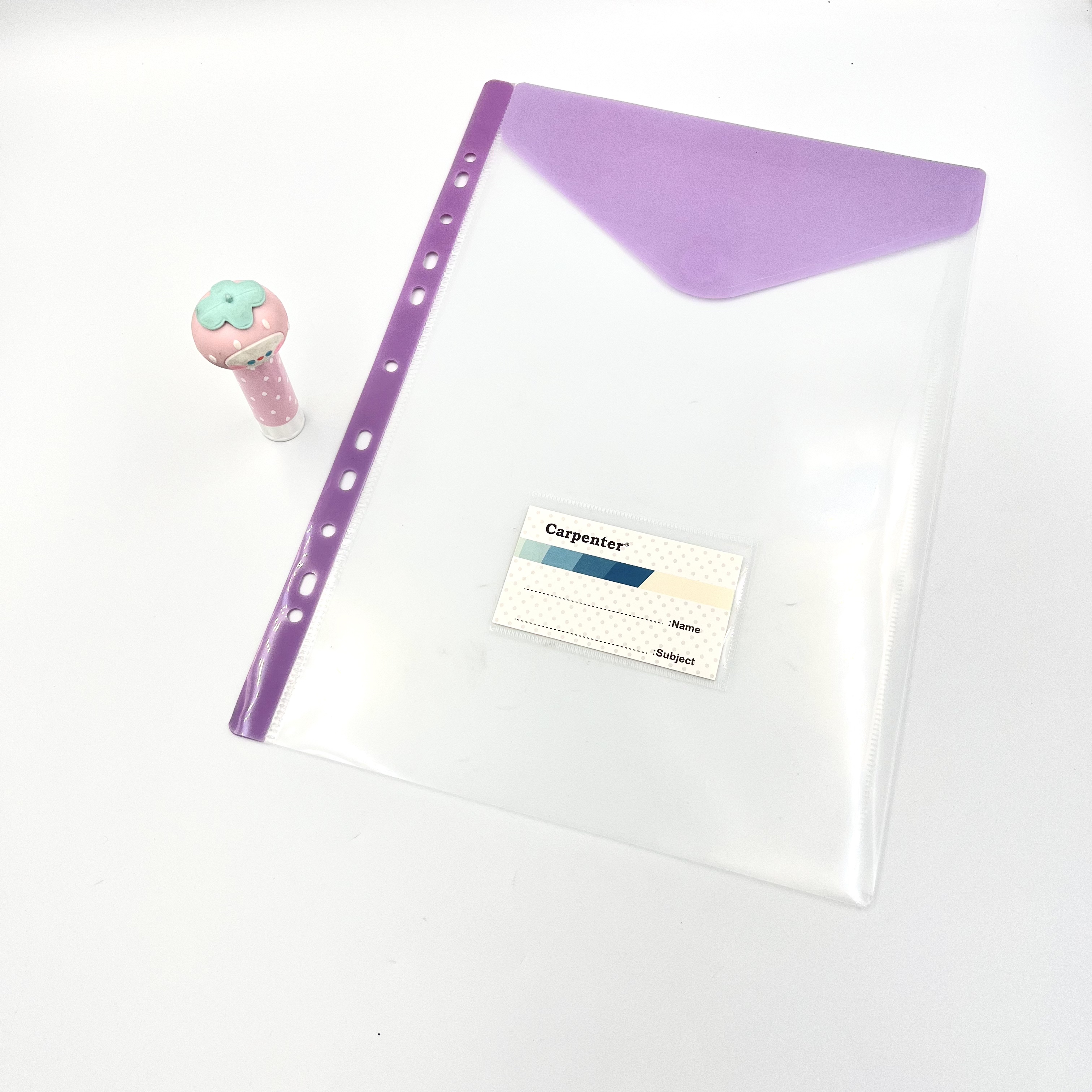 Vertical eleven-hole Velcro file bag, information bag and student storage bag pic 3