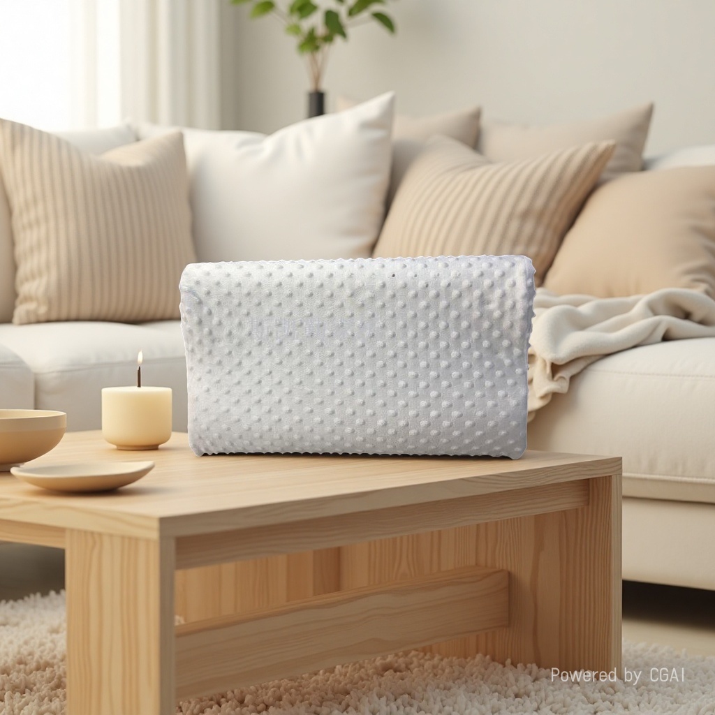 Memory pillow 5030 Arabic white bubble fabric knitted fabric high and low pillow slow rebound memory foam Item Picture