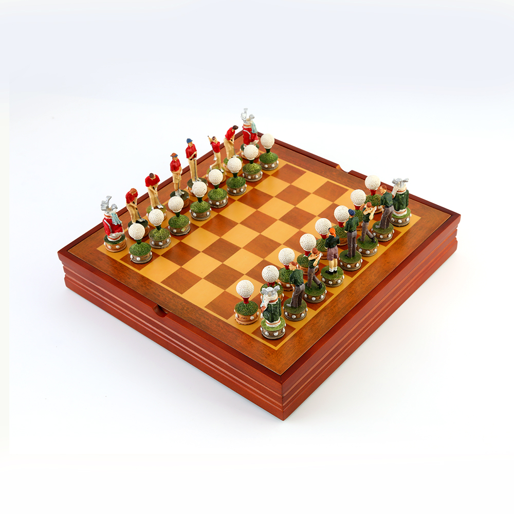 人物国际象棋高尔夫主题包含木质高档礼盒象棋游戏