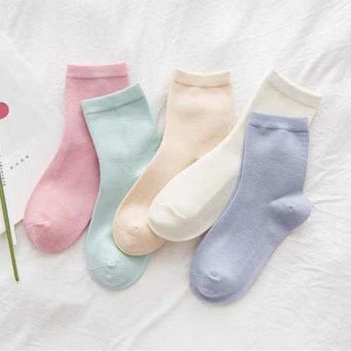 Women's cotton socks, mid-calf socks, autumn and winter styles, women's winter cotton socks, Korean candy-colored women's socks, Korean anti-odor women's socks details Picture