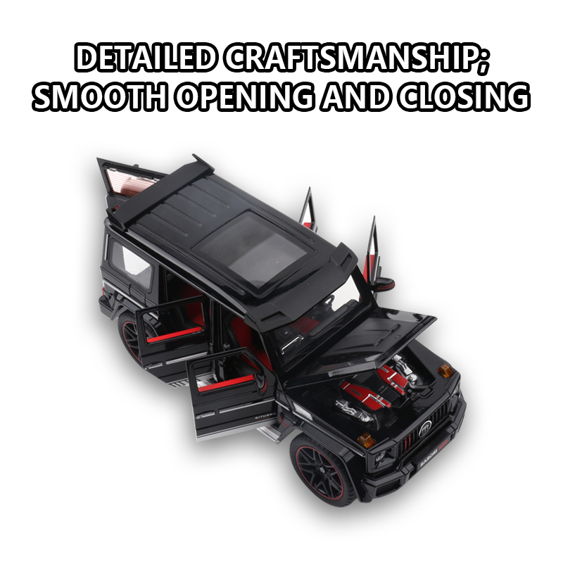 1:18 Mercedes-Benz Brabus spray simulation alloy car model, car model metal toy car ornament Item Picture