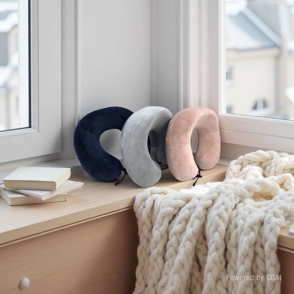 Memory U-shaped pillows are selling well in Southeast Asia. Super soft fabric U-shaped neck pillows, travel pillows, car accessories and headrests details Picture