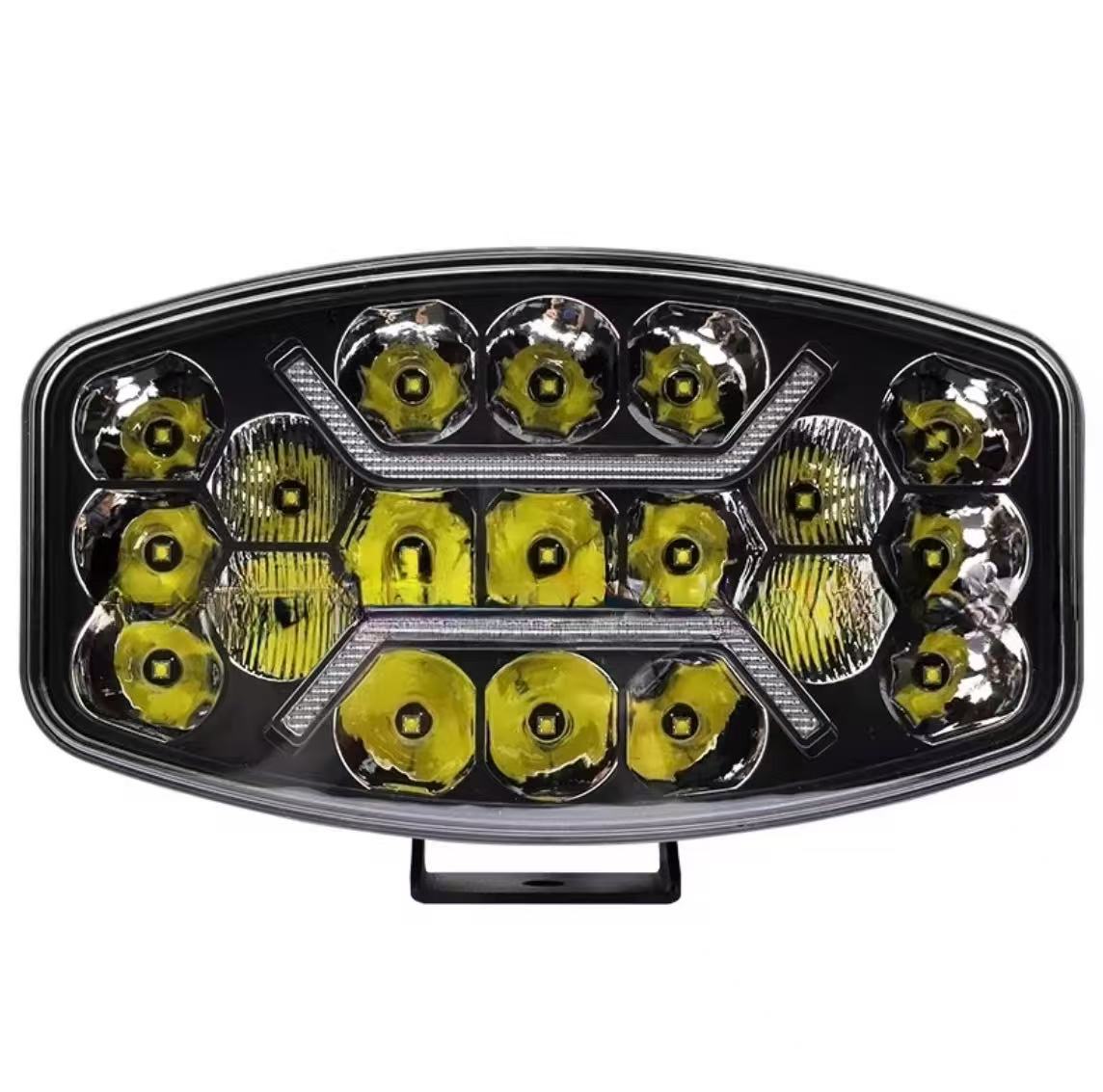 9寸欧卡射灯卡车货车车顶灯大功率双色远近光探照灯越野车前杠灯