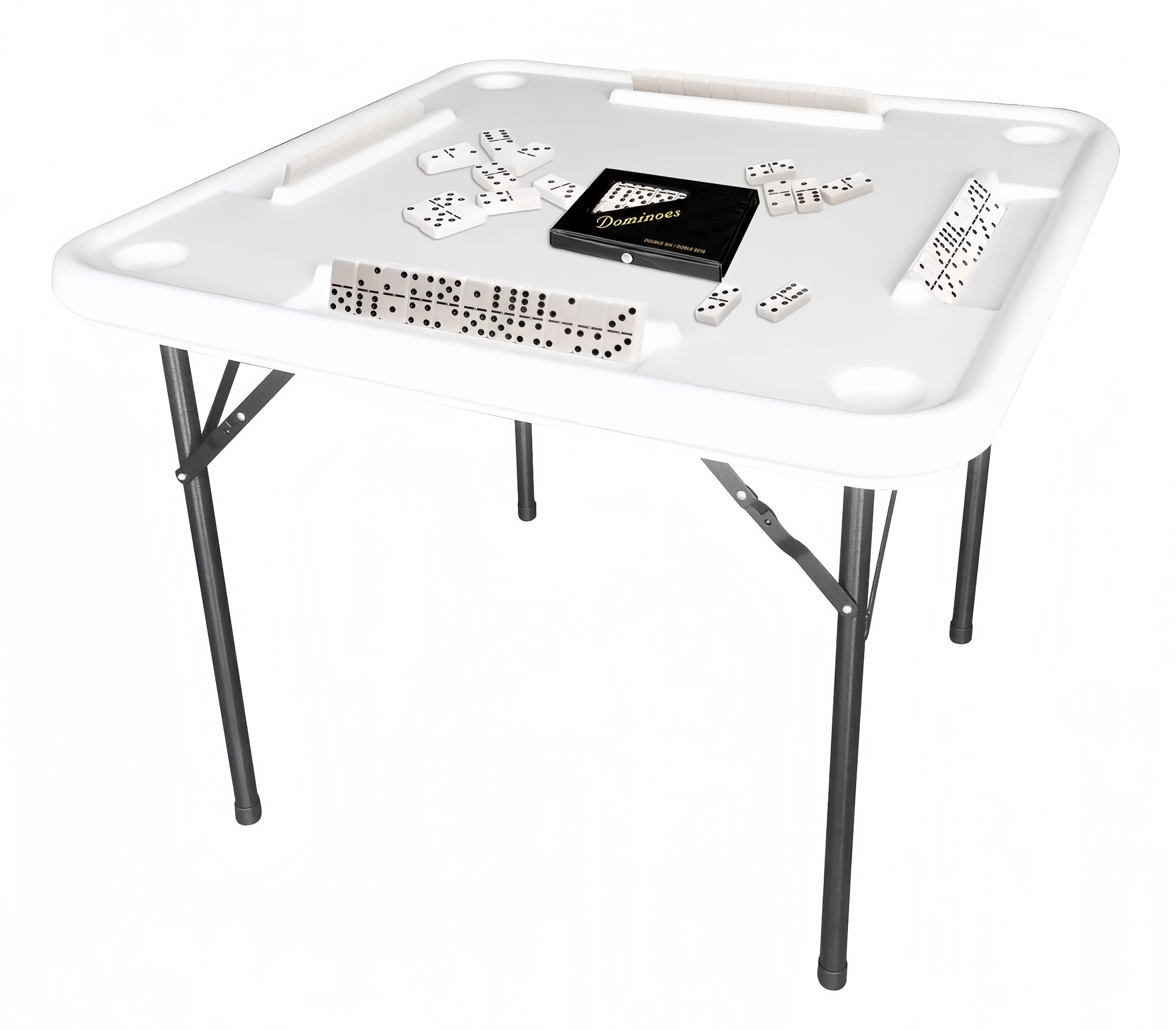 The Domino table is made of wood and plastic, suitable for both indoor and outdoor use, and is a high-quality export product Application Scenario