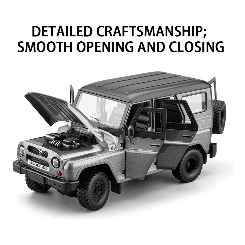 1:18 Watts Hunter alloy car model, Rebound sound and light toy, off-road car, Jeep simulation ornament, gift Application Scenario