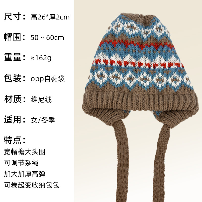 Fair Island-style knitted caps for women in 2025 are cute, versatile, warm, windproof, ear-protecting, headscarves and ballack caps Application Scenario