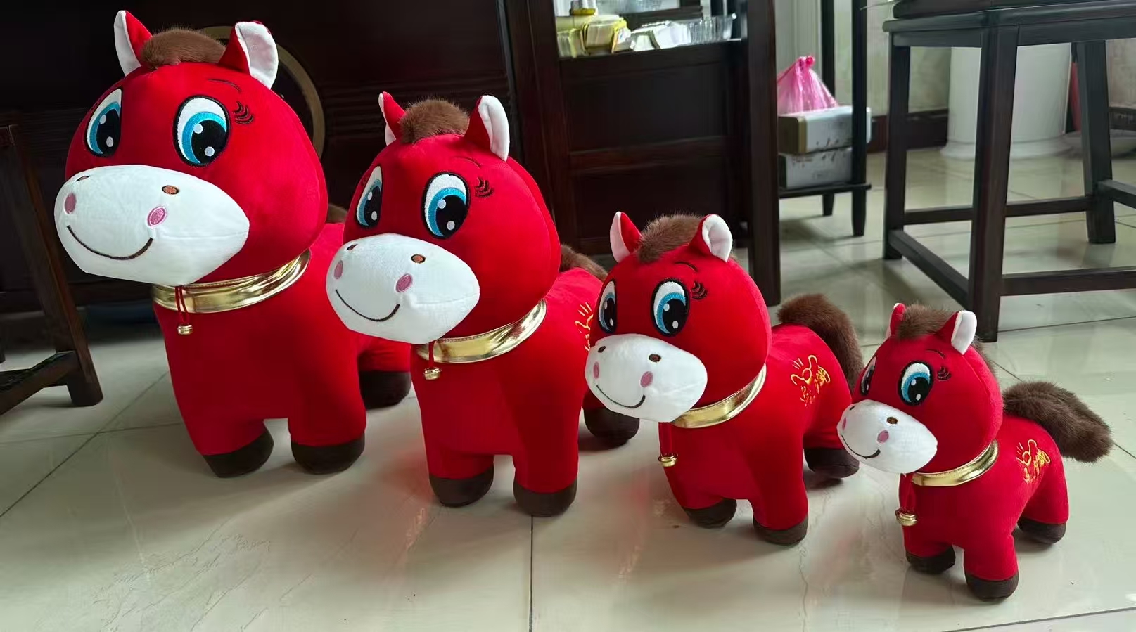 2026 New zodiac Horse 25CM plush toy with Money Coming soon