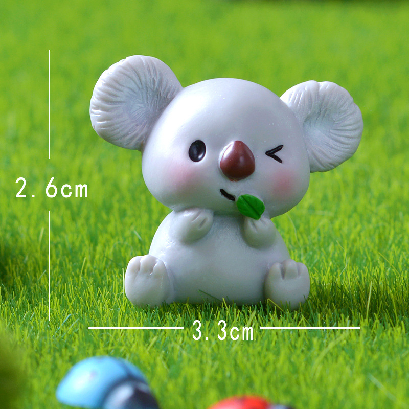 Cross-border cartoon cute koala micro-landscape gardening potted plant small ornaments, cute mini koala DIY small accessories