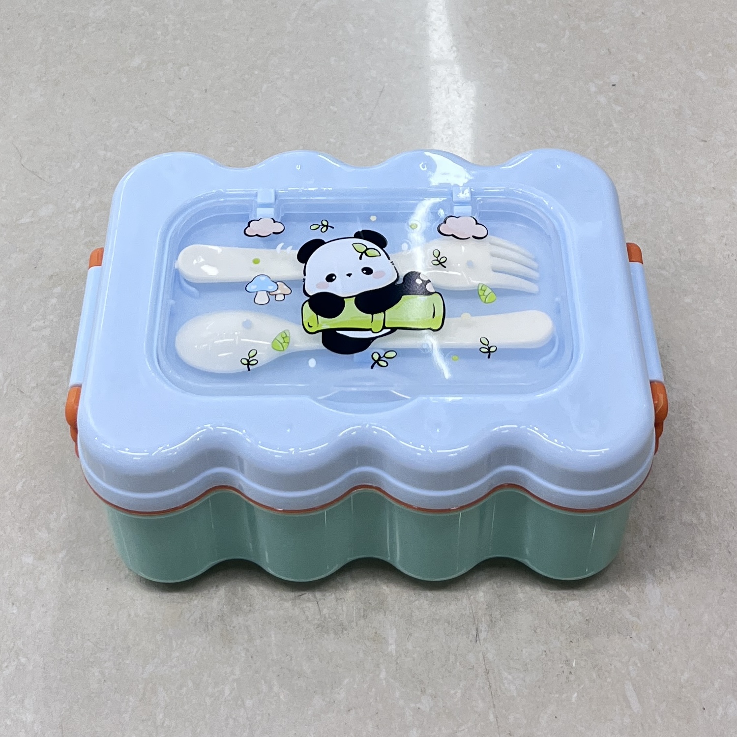 卡通便当盒便携可爱学生野餐盒午餐长饼干饭盒塑料